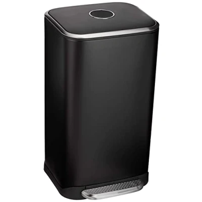 Imagen de Amazon Basics Trash Can, 32L Negro, Rectangular