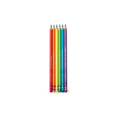 Imagen de Legami Juego de 6 lápices HB papel reciclado, arco iris con frases inspiracionales, goma en la base, Ø 0,6 cm, RPS0001