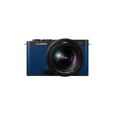 Imagen de Panasonic Lumix DC S9KE A Cámara Vlogs, Puerta Abierta Fotograma Completo Sin Espejo, 24,2 MP, 6K/4K, PDAF 779, Estabilización Imagen, Angulo Libre, WiFi 5 GHz, Azul Noche, Lente 20 60 mm (Zoom x3)