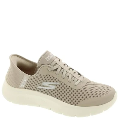 Imagen de Skechers, Grand Entry, Zapatillas sin Cordones para Mujer Go Walk Flex, Gris Topo, 11 Wide