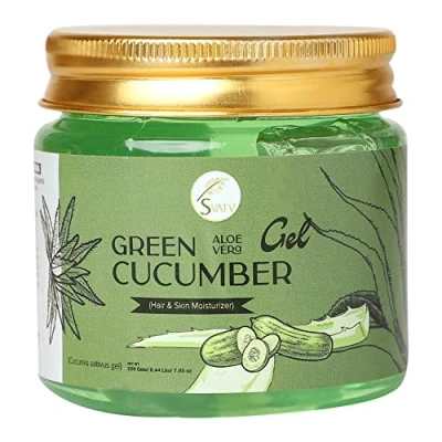 Imagen de SVATV Gel De Aloe Vera Pepino With Cucumber Extract Cuidado La Piel Natural Hidrata Promueve El Brillo Sin Parabenos Ni Sulfatos 200g