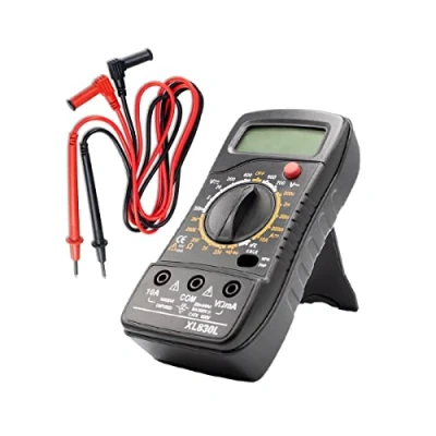 Imagen de MMOBIEL Multím. profes. digital CAT III 1000V 2000 Cuen Voltímetro CA/CC, Intensidad, Resistencia, Continuidad, test de transistores Incl conectores y Manual