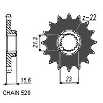 Imagen de SUNSTAR 372 15 Piñón para cadena