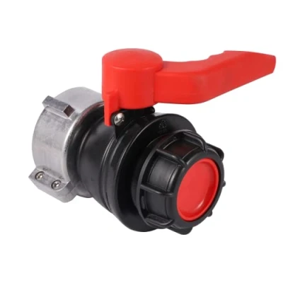 Imagen de FOGWOWO IBC Adaptador Válvula de bola 60 mm a 80 tanque Accesorios repuesto cierre para agua lluvia, contenedor, depósito lluvia