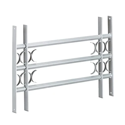 Imagen de Relaxdays 10020764_627 Ventana, Extensible, Acero galvanizado, reja de Seguridad, Gris, 450 x 700 1050 mm