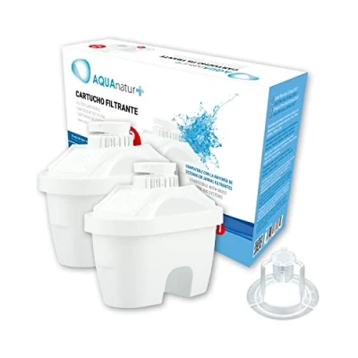 Imagen de TM Electron TMFIL102+ Pack de 2 a 4 Meses Filtros Agua, Compatibles con las Jarras Maxtra y Maxtra+, Unidades