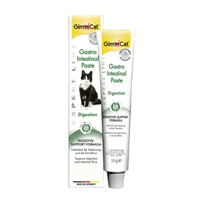 Imagen de GimCat EXPERT LINE Gastro intestinal, Pasta funcional para gatos Protección del sistema digestivo, favorece la salud tiene un efecto prebiótico 1 tubo (1 x 50 g)