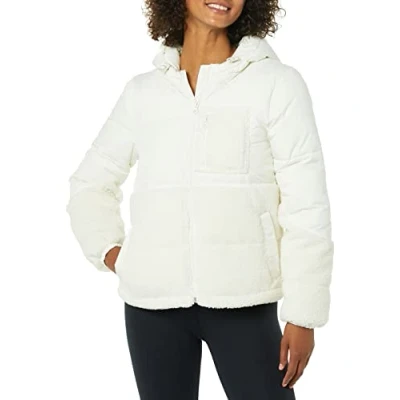 Imagen de Amazon Essentials Chaqueta Acolchada en Peluche Mujer, Marfil, L