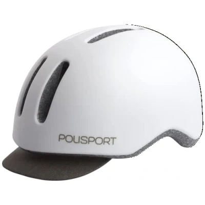 Imagen de POLISPORT Helmet Commuter (M=54/58) Casco, Unisex Adult, Blanco Mate/Gris