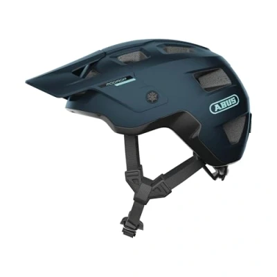 Imagen de ABUS MTB casco MoDrop de bicicleta robusto con buena ventilación para ciclistas montaña ajuste personalizado hombres y mujeres azul oscuro mate, M