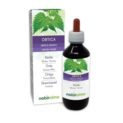 Imagen de Ortiga (Urtica dioica) hojas y raíces Tintura Madre sin alcohol Naturalma Extracto líquido gotas 200 ml Complemento alimenticio Vegano