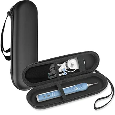 Imagen de Procase Estuche de Viaje Universal para Cepillo Eléctrico Dental Oral B/Philips, Caja Rígida Dientes Rotación Ultrasónico Pro 2 2500/Vitality/Crossaction Negro