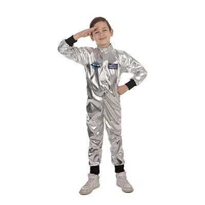 Imagen de Bristol Novelty Disfraz de astronauta plateado, talla L, multicolor (CC482)