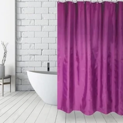Imagen de MSV, Tenda Doccia, Poliestere, Rivestimento Antibatterico, Anelli Inclusi, Lavabile a 30, Tessuto Impermeabile in Lavatrice, Made Europe, Viola Rosa, 180 x 200 cm