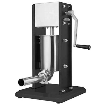 Imagen de Zelsius Máquina Embutidora Profesional de Salchichas I Acero Inoxidable Manual Cuatro Tubos Llenado Diferentes con Caja Cambios 2 Velocidades Válvula Ventilación