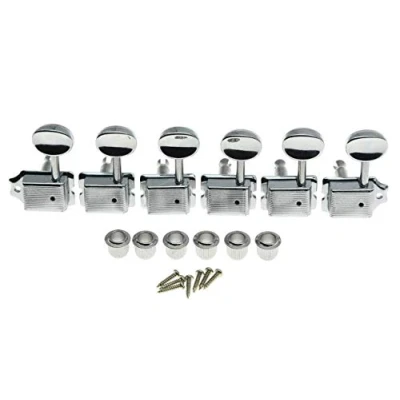 Imagen de KAISH Claves cromadas para afinar guitarra, estilo vintage, zurdos, Strat/Tele Corea