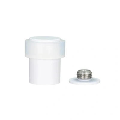 Imagen de EVI Herrajes Tope de Puerta Acero Inoxidable 24 X 35 mm Base Roscada Atornillada Lacado Blanco Incluye Tornillo + Taco Sujeción Mod. I 199/24X35 BCBBL