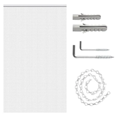 Imagen de VerRich Persiga Las persianas del Insecto de la Pantalla Mosca Puerta Cortina Cadena Plata 90 * 200cm para el Control parásito