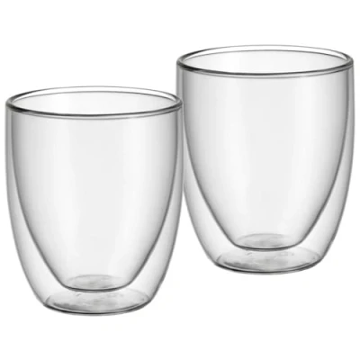 Imagen de WMF Kult Juego de 6 Tazas Café Cappuccino 250 ml Doble Pared Térmica Efecto Flotante Vidrio Brorosilicatado Resistente al Calor