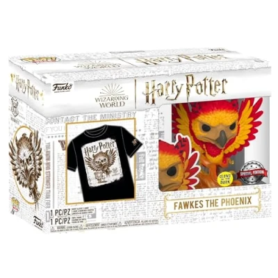 Imagen de Funko Pop! &amp; tee: Harry Potter Patronus DD Small (S) Camiseta, Franela Ropa con Figura de Vinilo Coleccionable Idea Regalo Juguetes y Camiseta Manga Corta para Adultos Hombres