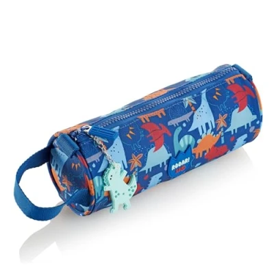 Imagen de Miquelrius Estuche Escolar, Portatodo rendondo, Fabricado con Botellas recicladas, Cierre Cremallera, Organiza tu Material Escolar para la Vuelta al Cole, Dino