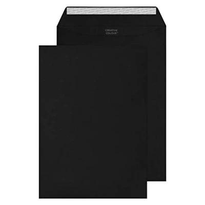 Imagen de Creative Colour 63414 Sobres autoadhesivos (C4, 229 x 324 mm, 120 g, 10 unidades), color negro