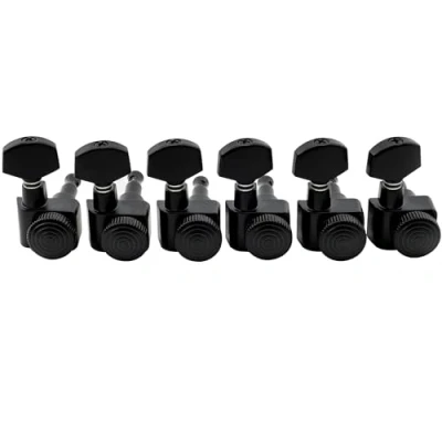 Imagen de Musiclily Pro 6 en Línea 2 pins Metal Guitarra Clavijas de Afinación Clavijeros Bloqueantes Repuesto para Eléctrica Fender Strat Tele, Negro