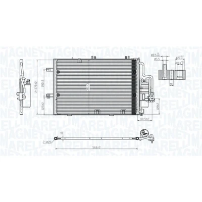 Imagen de Condensador, aire acondicionado MAGNETI MARELLI 350203770000