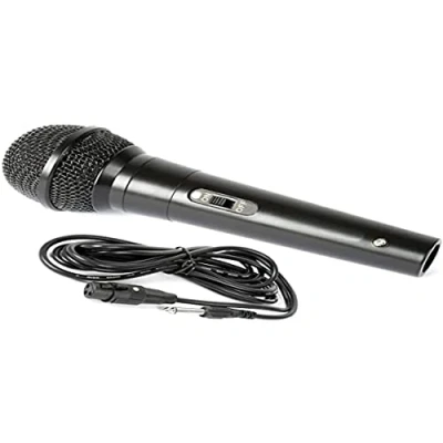 Imagen de Micrófono dinámico de audio 600 ohmios con cable 3 metros y conector jack para karaoke