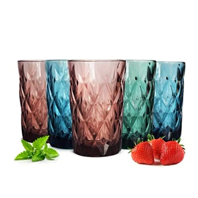 Imagen de Sendez 6 vasos de colores 350 ml para agua, zumo, cóctel.