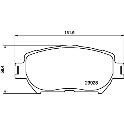 Imagen de HELLA 8DB 355 010 431 Juego de pastillas freno no preparado para indicador desgaste LEXUS: IS 2, GS III