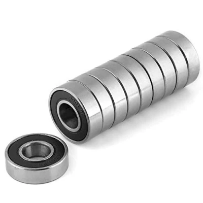 Imagen de 10 piezas de goma duradera uso múltiple sellada con ranura profunda 6001 2RS Rodamientos bolas Lote (12x28x8 mm)