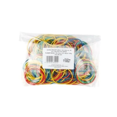 Imagen de D.RECT Cinta de goma con anillo para el hogar, trabajo, la oficina, reutilizable, duradera, bolsa 100 g, varios colores