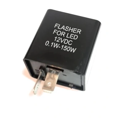 Imagen de Simda Pro relé intermitente universal de 2 polos, 12 V, para motocicleta, intermitente, control frecuencia