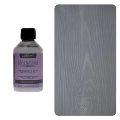 Imagen de Littlefair&#039;s Tinte para Madera 250ml Acabado Premium, Fácil de Usar y Limpiar Basado en Agua, Seguro Ecológico Disponible Muchos Colores Color: Gris claro luna
