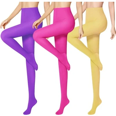 Imagen de Libella 3 piezas Medias para Mujer Microfibra 80 Den 27227 Rosa+Amarillo+Morado L