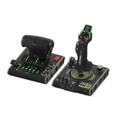 Imagen de Turtle Beach VelocityOne Flightdeck Joystick y Acelerador de Sistema Simulador HOTAS Universa con Pantalla táctil Botones, HUD Montado en la Palanca Sensores sin Contacto Windows 10 &amp; 11