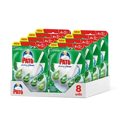 Imagen de Pato Active Clean Colgador wc, frescor intenso, perfuma, Limpia y Perfuma el inodoro, aroma Pino. (Pack 8 unidades)