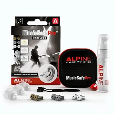 Imagen de Alpine MusicSafe Pro Tapones de Alta Fidelidad para Conciertos y Reducción Ruido Protección Auditiva Músicos Profesionales DJs 3 juegos filtros hipoalergénicos Transparentes