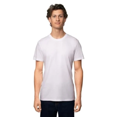 Imagen de DANISH ENDURANCE Camiseta de Algodón Orgánico para Hombre Manga Corta, Cuello Redondo o en V…, Blanco, S