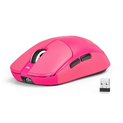 Imagen de MAMBASNAKE X ATTACK SHARK X8SE 55 g Ratón inalámbrico para gaming ultraligero con cinta adhesiva, 25000DPI, sensor PAW3311, trimodo BT/2,4G/USB C,80 millones de clics,500mAh,controlador web,para Win