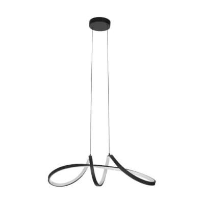 Imagen de Eglo connect.z Calarossa Z Lámpara colgante de metal negro y plástico blanco, domótica, ZigBee, control por voz con Alexa aplicación, blanco cálido frío, RGB, regulable