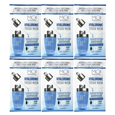 Imagen de Pack 6 Mascarillas faciales Hyaluronic Tissue Mask hidratación intensa con ácido hialurónico 1 uso M·O·I SkinCare
