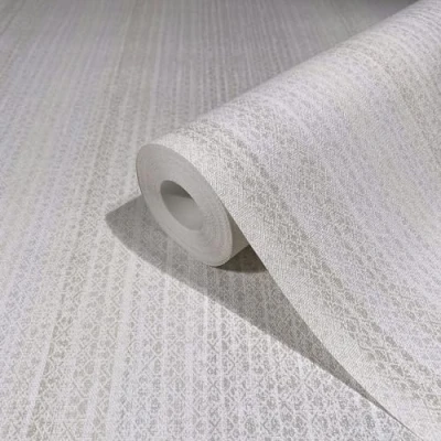 Imagen de marburg Papel pintado de aspecto textil beige a rayas clásico para salón o dormitorio, fabricado en Alemania, 10,05 x 0,53 m