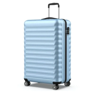 Imagen de NUMADA Maleta de Viaje Grande 25Kg Upfly 28&#039; ABS (75x49x29cm) con Cierre Combinación y 4 Ruedas Dobles 360 Resistente Ligera Interior Compartimentado Azul Claro