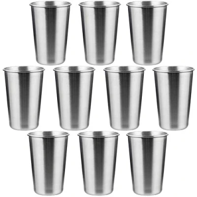 Imagen de 10 vasos de cerveza acero inoxidable (10, 500 ml)