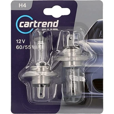 Imagen de Unitec 77838 Bombilla H4 para faros delanteros (2 unidades, 12 V, 60 55 W, P43t)