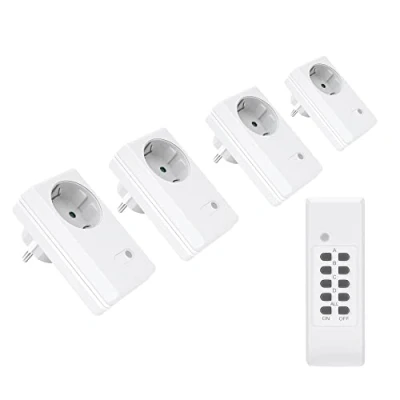 Imagen de Juego de enchufes inalámbricos conecto: 4 y 1 Mando a Distancia Interior, 2300 W, 230 V, Blanco