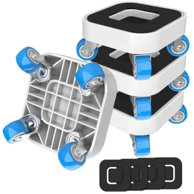 Imagen de NIUXX Ruedas de Muebles MóViles, Giratorias 360 Grados, 4 (1,25 in), Kit ElevacióN para Sofá, Mesa, Carga MáXima 450 Kg