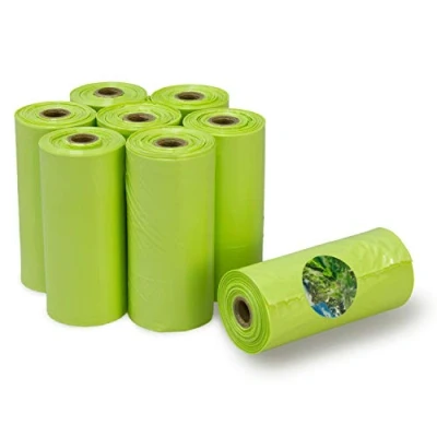 Imagen de ARQUIVET Bolsas Bio compostables de excrementos para perros 8 rollos x 15 Material biodegradable caca Bolsitas ecológicas Accesorios mascotas
